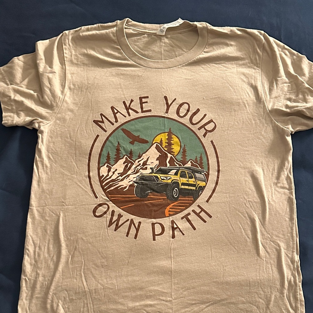 Beige Graphic Tee - Make Your Own Path